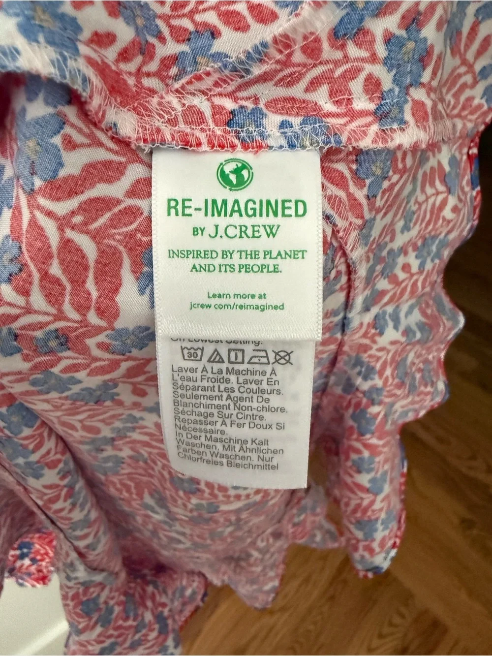 J. Crew Red Floral Midi Dress